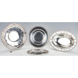 4 Sterling Silver Bowls/Trays, incl. Wallace, Dominick & Haff, International