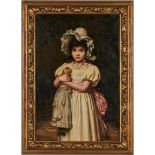 Katharine Bywater O/C Painting, Girl with Doll