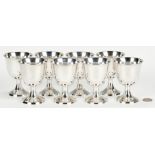 8 Towle Small Sterling Silver Wine Goblets