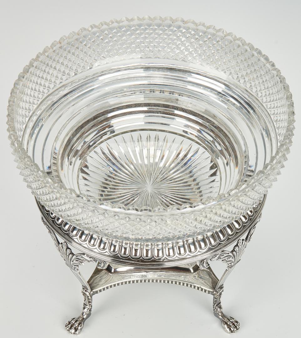 Emes & Barnard Georgian Sterling Centerpiece with Cut Glass Bowl - Image 9 of 14