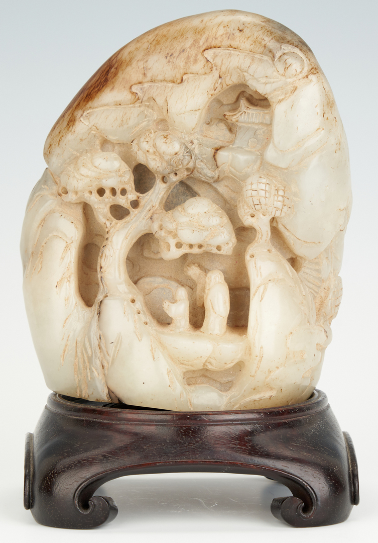 Chinese Jade Boulder Carving and Brush Pot - Image 6 of 17