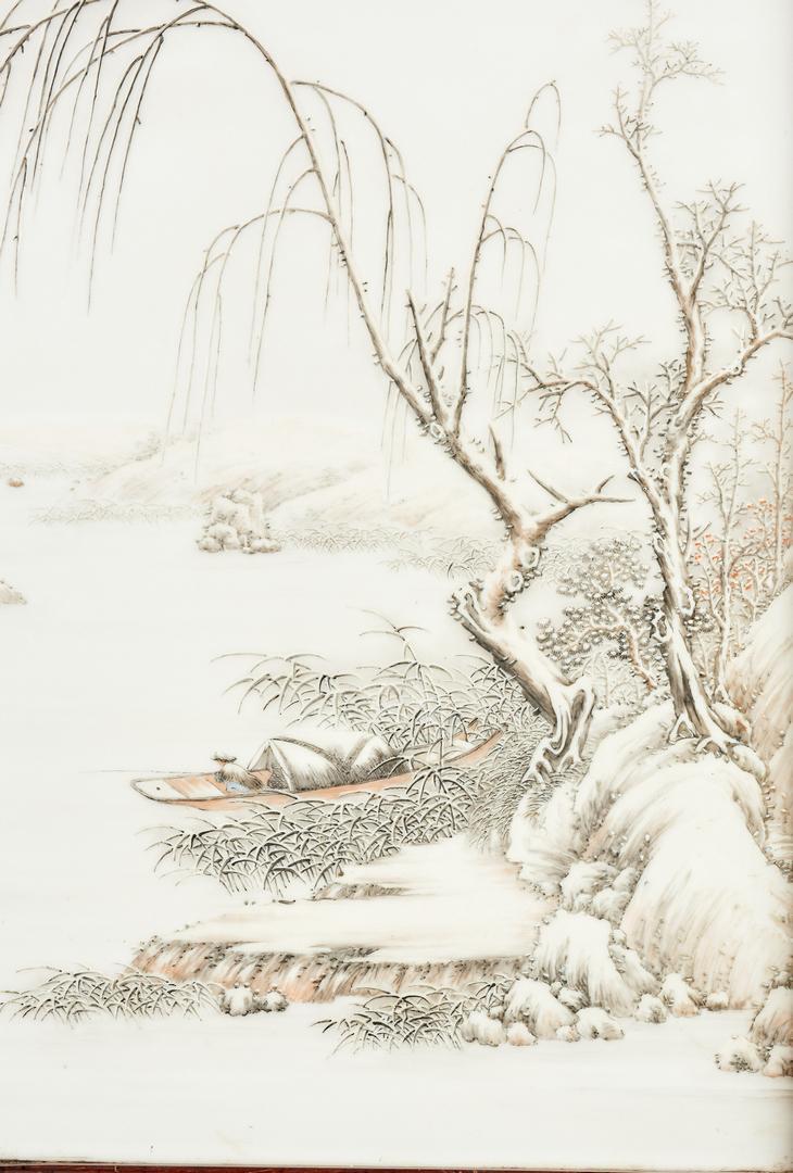 Attr. He Xuren, Winter Landscape Plaque - Image 7 of 12