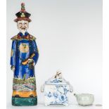 3 Chinese Ceramic Items, incl. Incense Burners