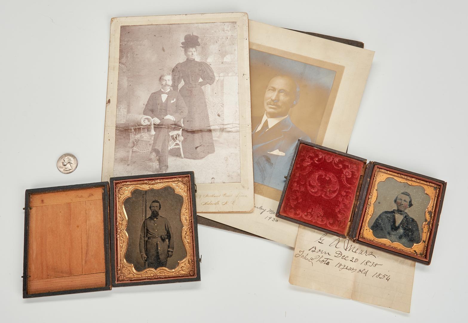 4 Mears Family Photographic Images, incl. Civil War CSA tintype - Image 15 of 15