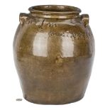 Lewis Miles Edgefield Pottery Jar, Signed & Dated 1857