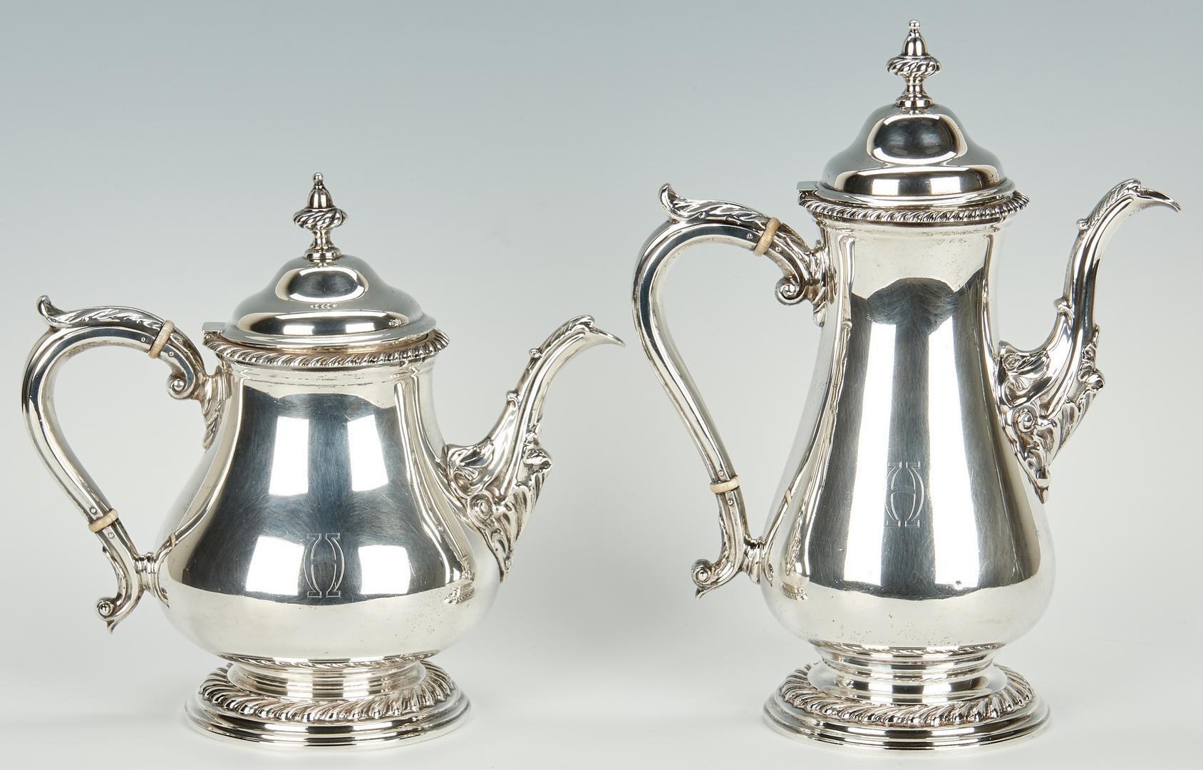 Shreve & Co. Sterling Tea Set w/ Tray, 7 pcs - Image 5 of 28