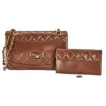 Chanel Classic Single Flap Brown Quilted Purse, Small