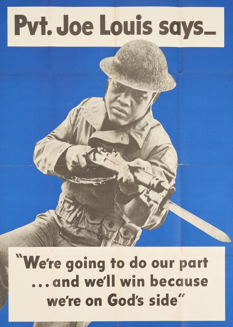 WWII U. S. Propaganda Poster, Joe Louis - Image 2 of 8