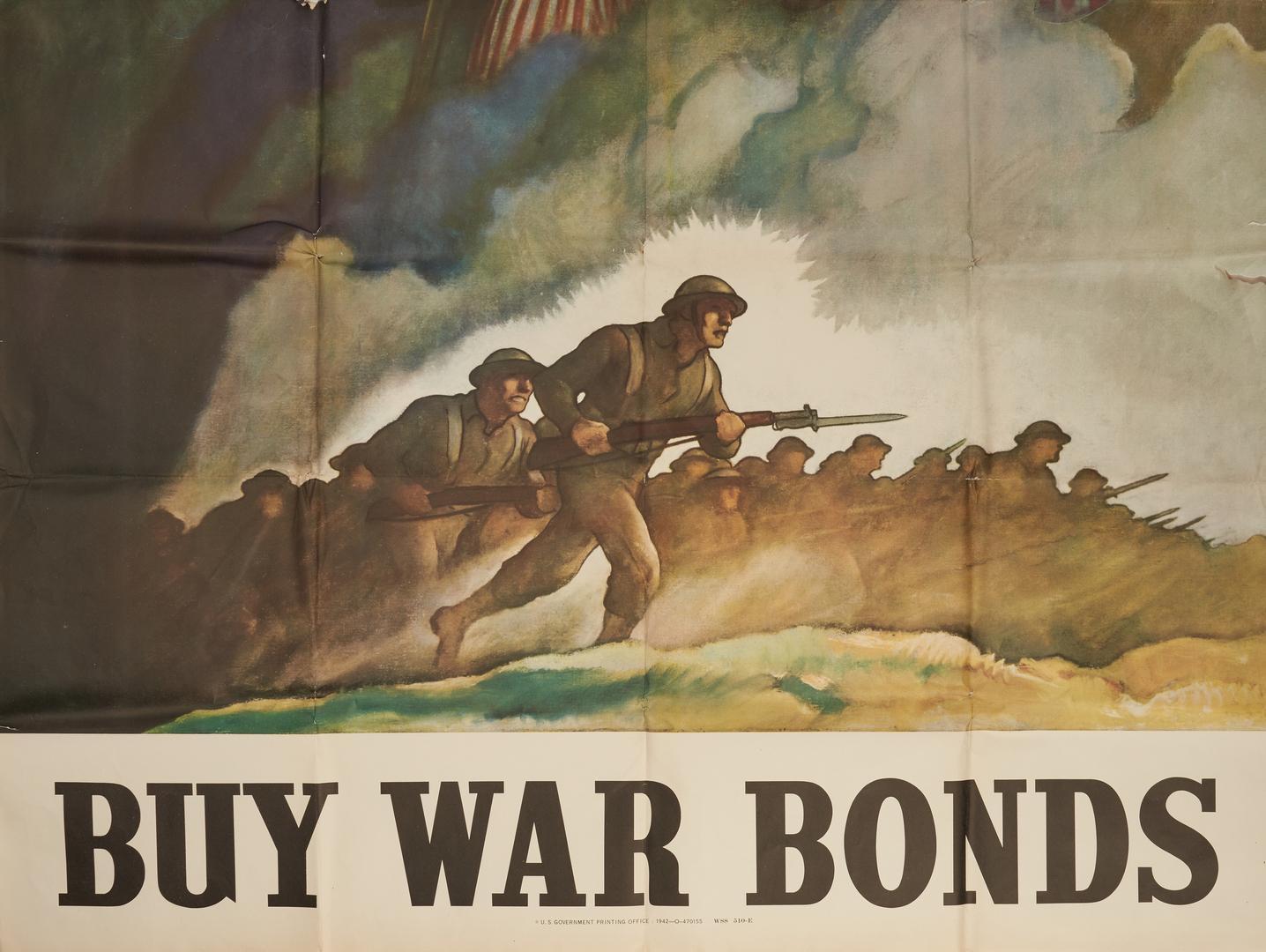 WWII U. S. Propaganda Poster, Uncle Sam - Image 5 of 7