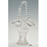 American Brilliant Cut Glass Large Basket