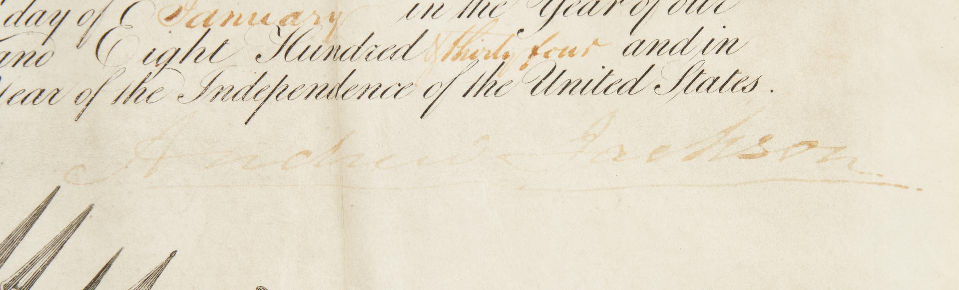 President Andrew Jackson Signed Military Commission + Jackson Book - Image 7 of 18