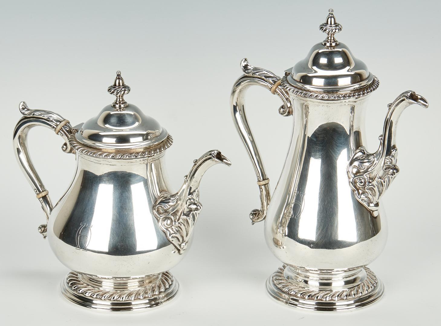 Shreve & Co. Sterling Tea Set w/ Tray, 7 pcs - Image 15 of 28