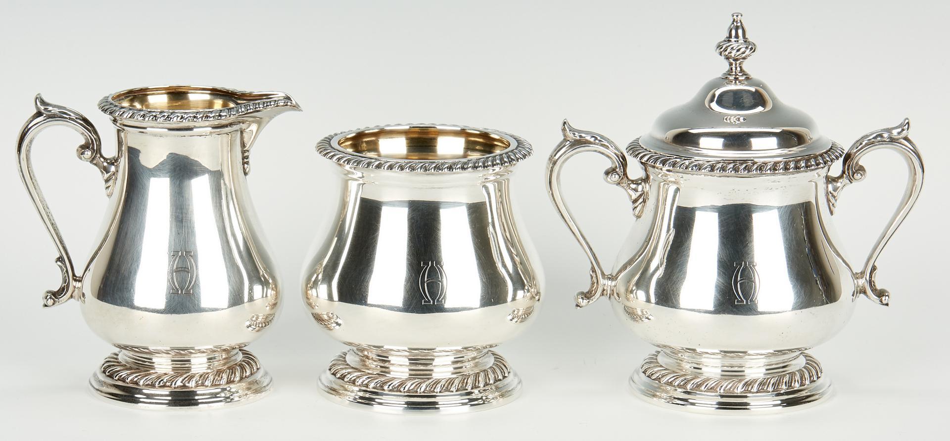 Shreve & Co. Sterling Tea Set w/ Tray, 7 pcs - Image 6 of 28