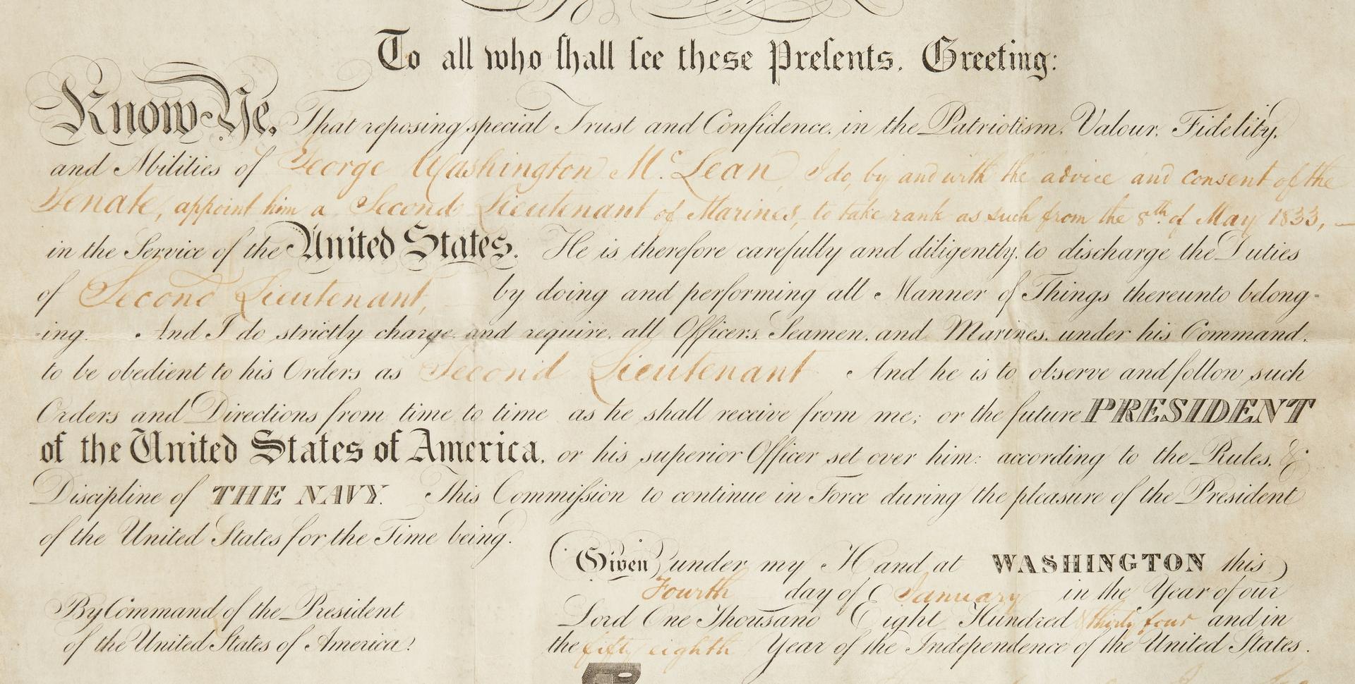 President Andrew Jackson Signed Military Commission + Jackson Book - Image 5 of 18