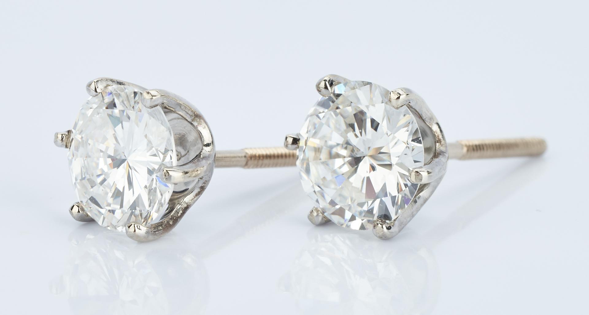 14K Pair 2 CTW Diamond Stud Earrings - Image 3 of 14