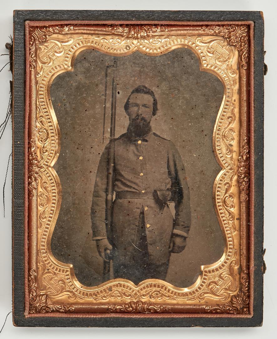 4 Mears Family Photographic Images, incl. Civil War CSA tintype - Image 3 of 15