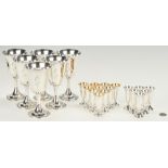 22 Sterling Items, incl. Goblets, Cordials