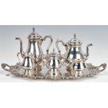 International Prelude 5-Piece Sterling Tea Service, E/P Tray