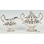 Brower Bros. New Orleans Silver Sugar & Creamer