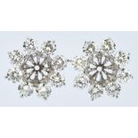 Platinum Pair of Diamond Earring Jackets