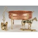 2 Equestrian Doorstops plus Copper Footed