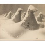 Grant Wood Signed Lithograph, "January"