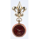 Swiss 14K Guilloche Enamel Watch