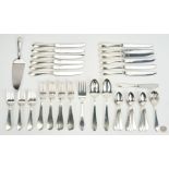 54 pcs. Reed & Barton Pointed Antique Sterling Silver Flatware