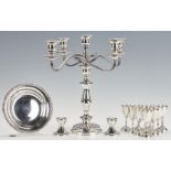 15 Pcs. Sterling Silver, incl. Kirk Repousse Candelabra