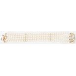 Pearl Bracelet w/ 14K Diamond Clasp