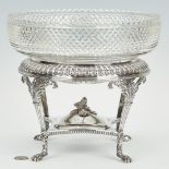 Emes & Barnard Georgian Sterling Centerpiece with Cut Glass Bowl