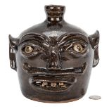 NC Southern Pottery Face Jug, H. F. Reinhardt