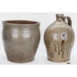 2 TN Stoneware Pottery Pcs., Jug & Jar