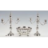 Sanborn Footed Bowl plus Candelabra