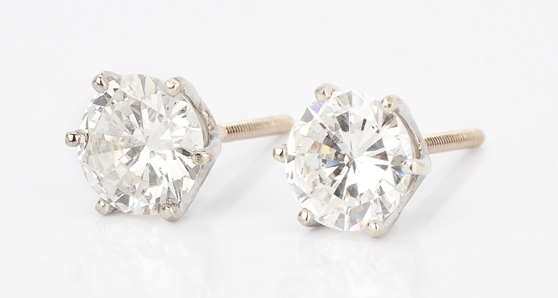 14K Pair 2 CTW Diamond Stud Earrings - Image 9 of 14