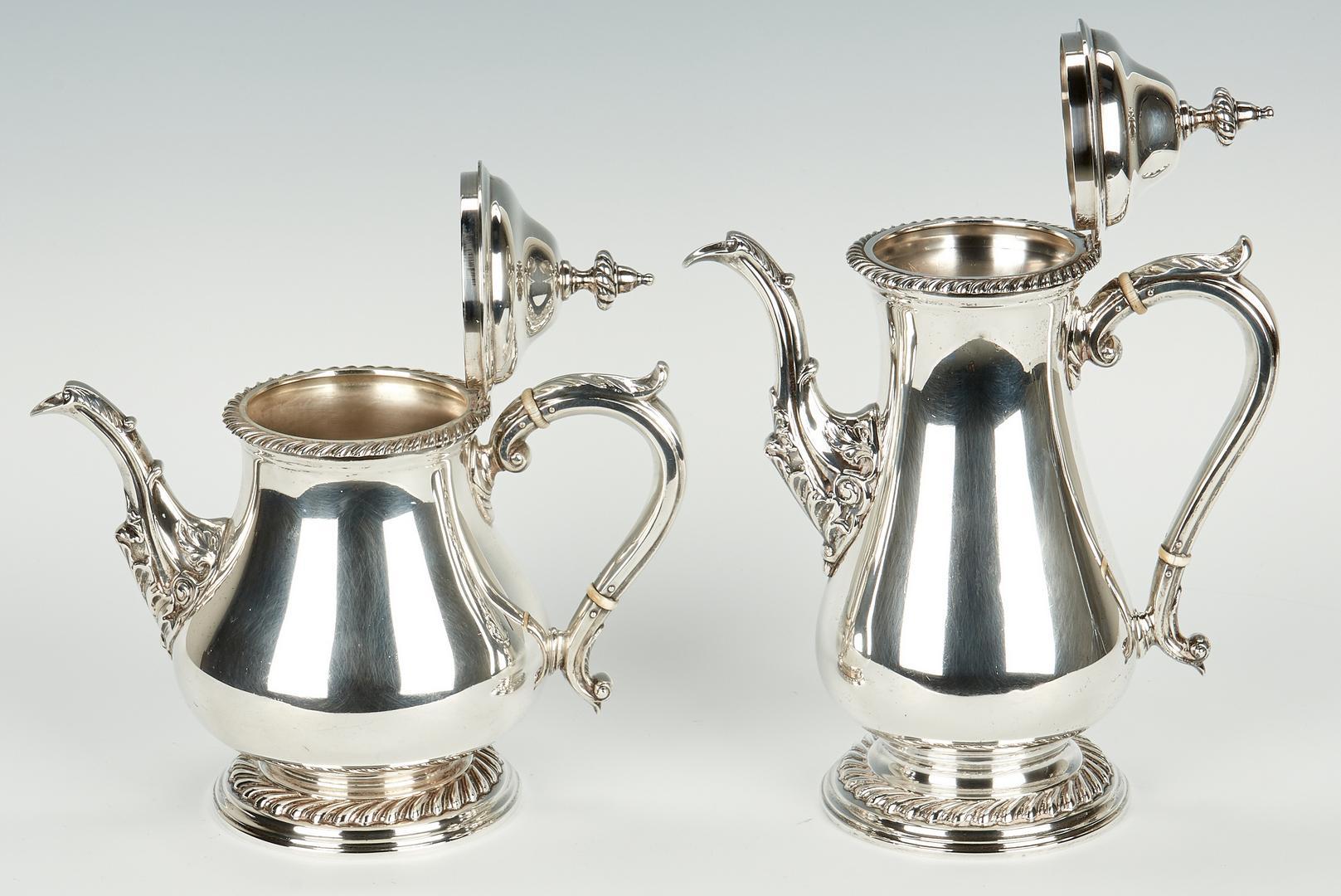 Shreve & Co. Sterling Tea Set w/ Tray, 7 pcs - Image 16 of 28