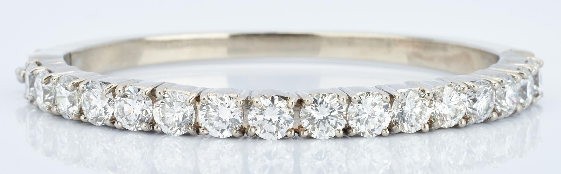 Diamond Bangle Bracelet, 6 ct t.w., 14k - Image 2 of 12