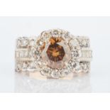 14K 2.2 Carat Chocolate Diamond Ring