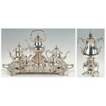 Wallace Grand Baroque Sterling Tea Set plus Urn, Tray