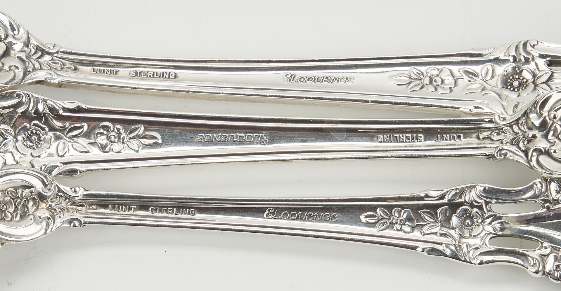 157 Pcs. Lunt Eloquence Pattern Sterling Silver Flatware - Image 11 of 17