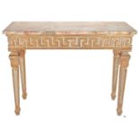 Italian Style Console Table w/ Faux Marble Top