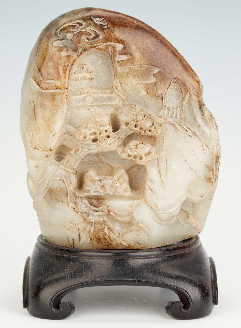 Chinese Jade Boulder Carving and Brush Pot - Image 4 of 17