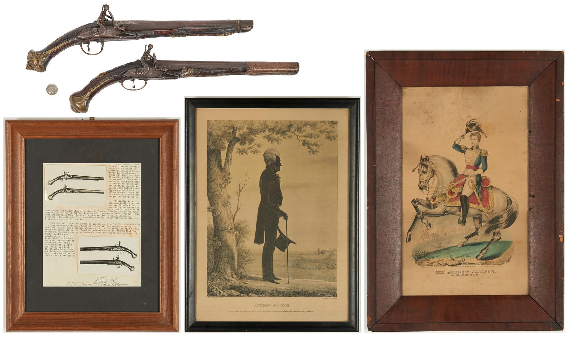 2 Flintlock Pistols, Gen. Jackson, Ambrister and Arbuthnot history