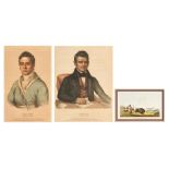 3 McKenney & Hall Prints, Cherokee Chiefs and Buffalo Hunt