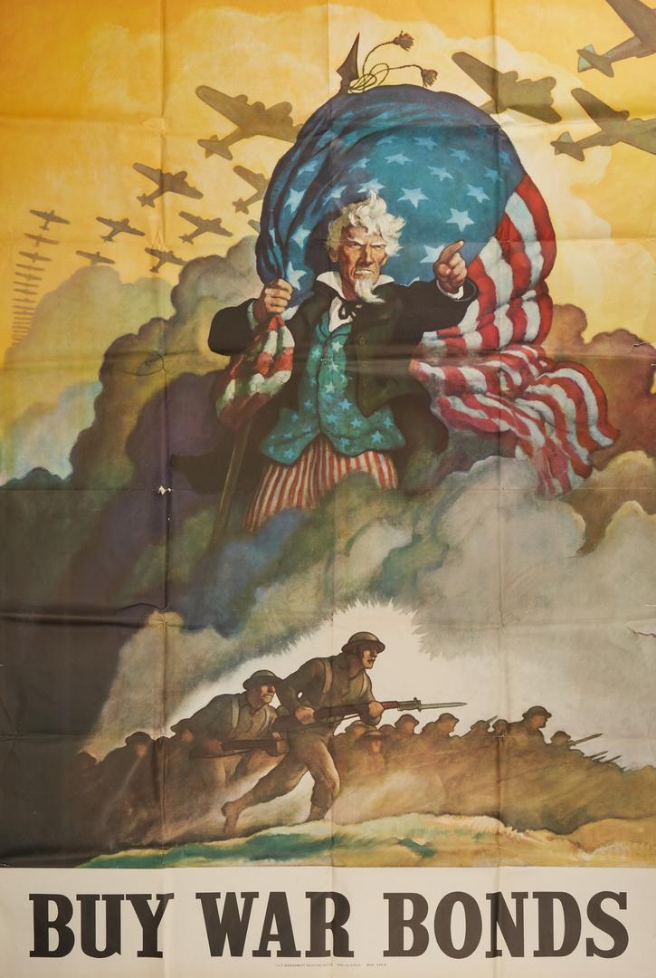 WWII U. S. Propaganda Poster, Uncle Sam - Image 2 of 7