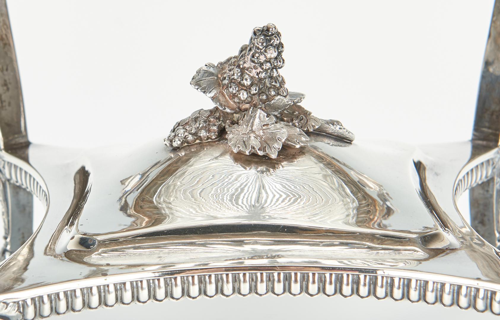 Emes & Barnard Georgian Sterling Centerpiece with Cut Glass Bowl - Image 8 of 14