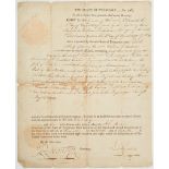 John Sevier Signed Land Grant, Maury Co. interest