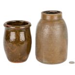 2 Stoneware Preserving Jars, Ohio & Mid-Atlantic