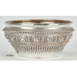 Sino-Tibetan Silver Repousse Bowl