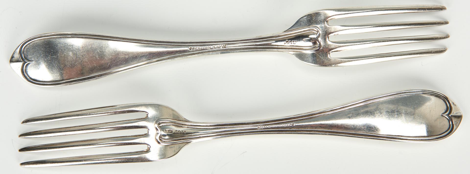 Two Coin Silver Forks, Bell & Bros. TX - Image 3 of 8